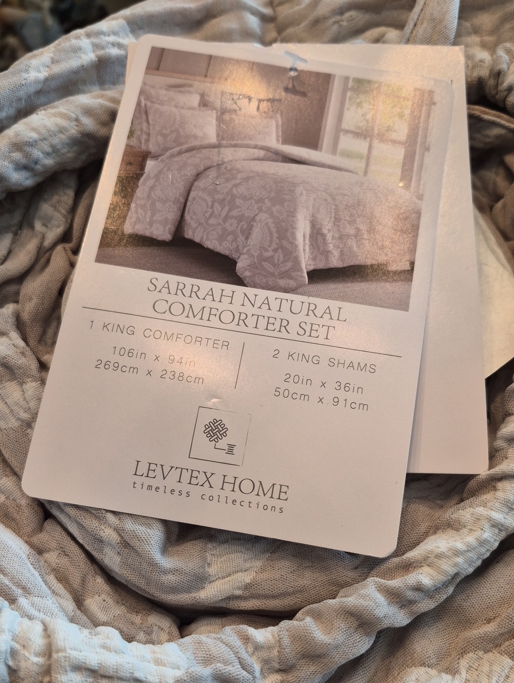 Levtex Sarrah Natural Comforter Set - Natural Cream